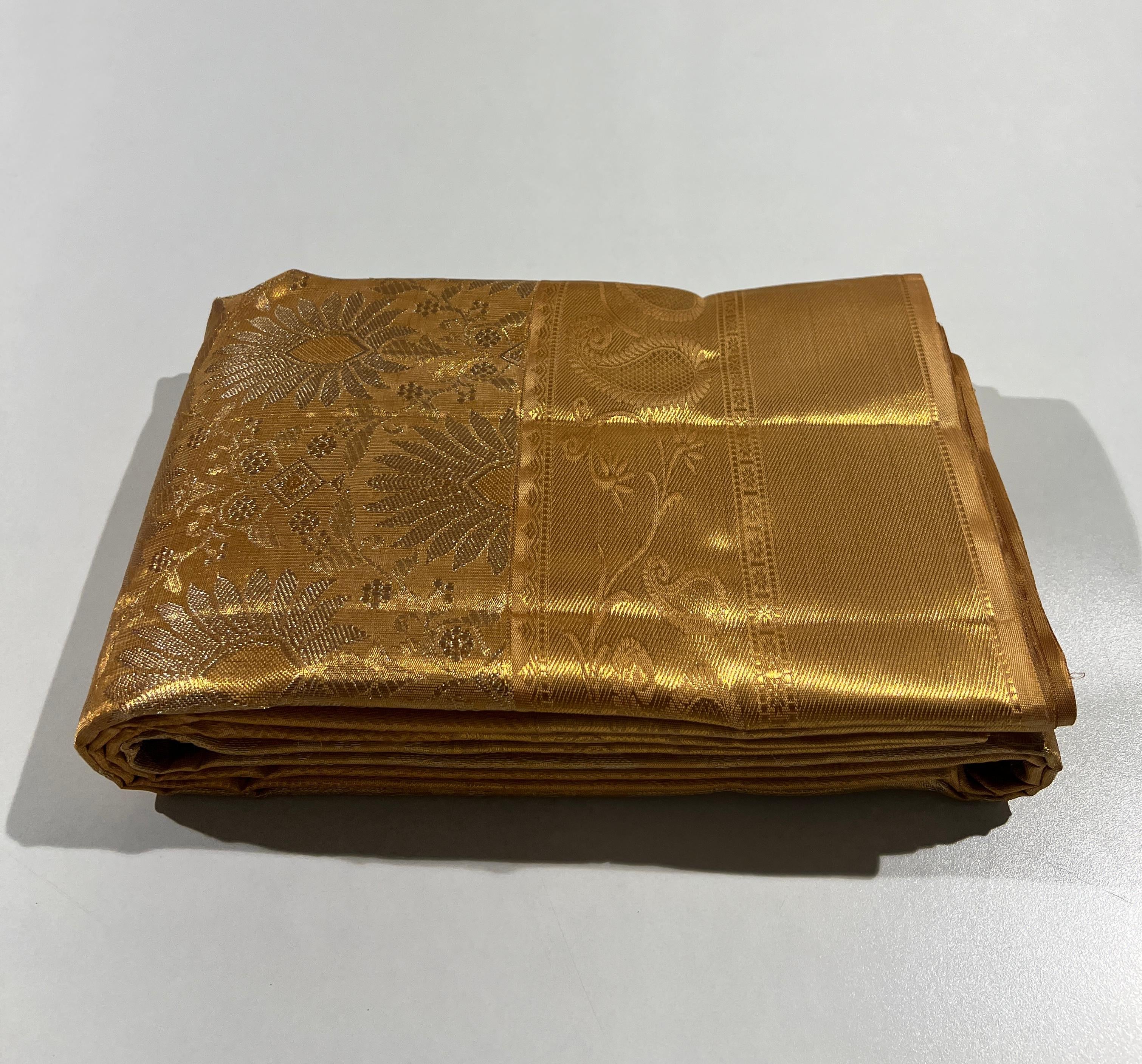 Classic Gold & Silver 1gm Zari Bridal Elegance Kanchipuram Handloom Silk Saree SS25277