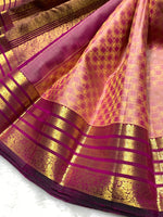 Load image into Gallery viewer, Classic Creamy Pink 2gm Zari Elegance Kanchipuram Handloom Silk Saree SS25366

