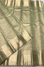 Load image into Gallery viewer, Antique Fern Green 2gm Zari Bridal Elegance Kanchipuram Handloom Silk Saree SS24822
