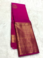 Load image into Gallery viewer, Classic Deep Pink 2gm Zari Elegance Kanchipuram Handloom Silk Saree SS24393
