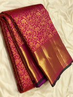 Load image into Gallery viewer, Classic Deep Pink &amp; Dark Green 2gm Zari Kanchipuram Handloom Silk Saree SS25616
