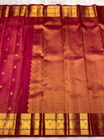 Load image into Gallery viewer, Classic Ruby Pink 2gm Zari Elegance Kanchipuram Handloom Silk Saree SS27499

