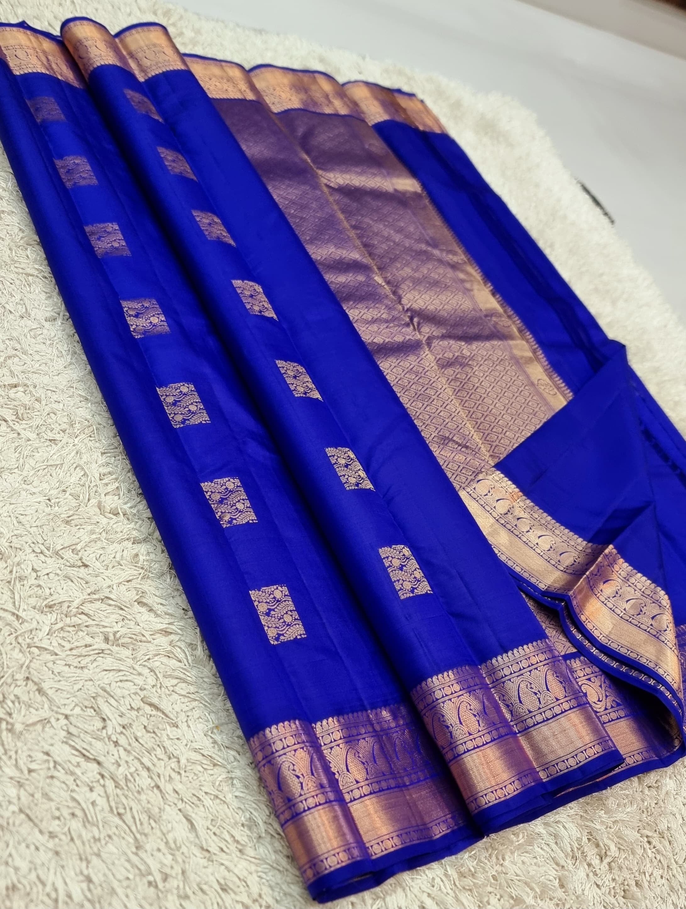 Classic Robin Blue Elegance Kanchipuram Silk Saree SS23803