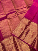 Load image into Gallery viewer, Classic Deep Pink 2gm Zari Elegance Kanchipuram Handloom Silk Saree SS24393
