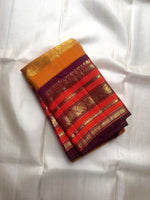 Load image into Gallery viewer, Classic Mango Yellow &amp; Vadamalli Elegance Kanchipuram Handloom Silk Saree SS26957
