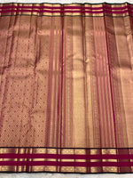 Load image into Gallery viewer, Classic Rosy Red 2gm Zari Bridal Elegance Kanchipuram Handloom Silk Saree SS27180
