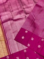 Load image into Gallery viewer, Classic Gold &amp; Silver Dark Pink Kanchipuram Handloom Silk Saree SS26877
