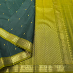 Load image into Gallery viewer, Classic Pine Green 1gm Gold Zari Elegance Kanchipuram Handloom Silk Saree SS25276

