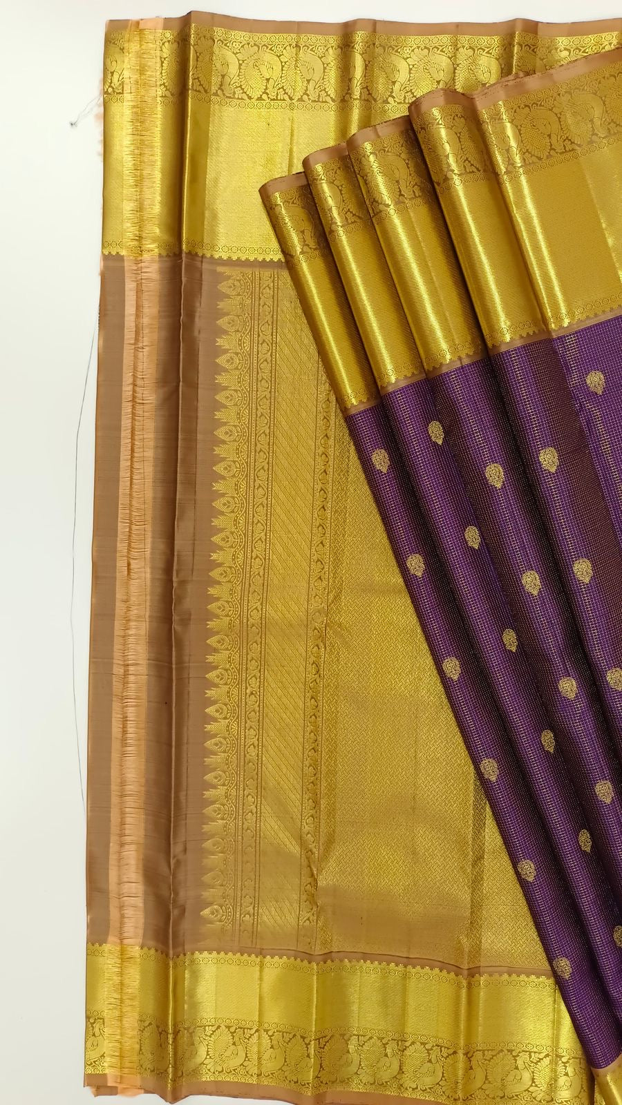 Classic Vadamalli Purple 2gm Zari Vaira Oosi Bridal Elegance Kanchipuram Handloom Silk Saree SS24462