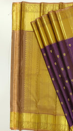 Load image into Gallery viewer, Classic Vadamalli Purple 2gm Zari Vaira Oosi Bridal Elegance Kanchipuram Handloom Silk Saree SS24462
