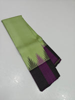 Load image into Gallery viewer, Classic Pastel Pista Green &amp; Berry Wine Purple 2gm Zari Traditional Korvai Elegance Kanchipuram Handloom Silk Saree SS27975
