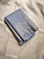 Load image into Gallery viewer, Classic Cool Blue Kanchipuram Handloom Silk Saree SS26219
