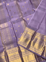 Load image into Gallery viewer, Classic Lavender 2gm Zari Bridal Elegance Kanchipuram Handloom Silk Saree SS28254
