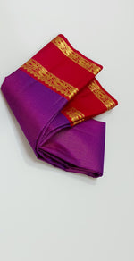 Load image into Gallery viewer, Classic Magenta &amp; Rani Pink 2gm Zari Vaira Oosi Elegance Kanchipuram Handloom Silk Saree SS25335
