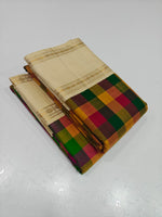 Load image into Gallery viewer, Classic Multicolour Checks 2gm Zari Vintage Elegance Kanchipuram Handloom Silk Saree SS28087
