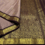 Load image into Gallery viewer, Classic Cocoa &amp; Chocolate Brown 1gm Zari Elegance Kanchipuram Handloom Silk Saree SS24548
