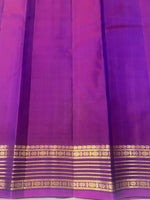 Load image into Gallery viewer, Classic Azure Blue &amp; Purple Elegance Kanchipuram Handloom Silk Saree SS27826
