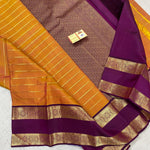 Load image into Gallery viewer, Classic Orange &amp; Plum Kanchipuram Handloom Silk Saree SS26389
