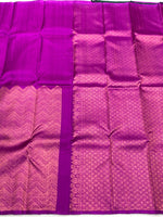 Load image into Gallery viewer, Classic Purple Violet &amp; Pine Green 2gm Zari Elegance Kanchipuram Handloom Silk Saree SS25439
