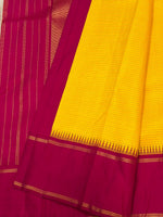 Load image into Gallery viewer, Classic Sunny Yellow &amp; Deep Red 2gm Zari Ganga Jamuna Pattu Oosi Elegance Kanchipuram Handloom Silk Saree SS28560
