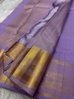 Load image into Gallery viewer, Classic Lavender Elegance Kanchipuram Handloom Silk Saree SS23679
