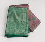 Load image into Gallery viewer, Classic Pastel Mauve &amp; Sea Green 2gm Zari Digital Print Bridal Elegance Kanchipuram Handloom Silk Saree SS25301
