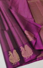 Load image into Gallery viewer, Classic Wine Red Handloom Soft Silk Saree SS27670
