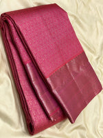 Load image into Gallery viewer, Classic Pink 2gm Antique Zari Bridal Elegance Kanchipuram Handloom Silk Saree SS25321
