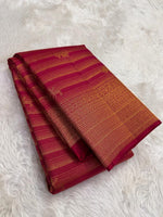Load image into Gallery viewer, Classic Ruby Pink Bridal Elegance Kanchipuram Handloom Silk Saree SS27370
