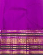 Load image into Gallery viewer, Classic Golden Cream &amp; Lavender 2gm Zari Elegance Kanchipuram Handloom Silk Saree SS27174
