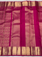 Load image into Gallery viewer, Classic Ruby Pink 2gm Zari Bridal Elegance Kanchipuram Handloom Silk Saree SS28199
