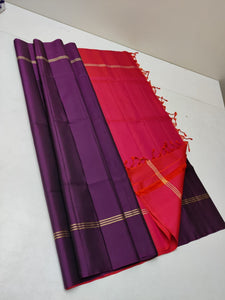 Plain Double Warp Elegance Handloom Soft Silk Saree SS20629
