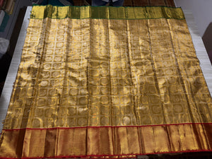 Classic Full Gold 1gm Zari Bridal Elegance Kanchipuram Handloom Silk Saree SS24021