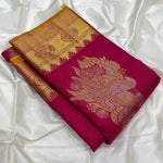 Load image into Gallery viewer, Classic Ruby Pink &amp; Yellow Kanchipuram Handloom Silk Saree SS25967
