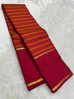 Load image into Gallery viewer, Classic Brick Orange &amp; Chilli Red 2gm Zari Korvai Checks Elegance Kanchipuram Handloom Silk Saree SS27813
