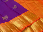 Load image into Gallery viewer, Classic Vadamalli &amp; Orange 1gm Zari Korvai Bridal Elegance Kanchipuram Handloom Silk Saree SS28115
