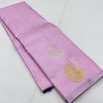 Load image into Gallery viewer, Classic Lilac &amp; Purple 1gm Zari Elegance Kanchipuram Handloom Silk Saree SS24769
