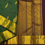 Load image into Gallery viewer, Classic Bottle Green &amp; Coffee Brown Elegance Kanchipuram Handloom Silk Saree SS27374
