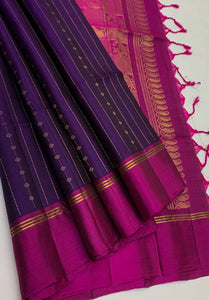 Classic Plum & Wine Red Elegance Handloom Soft Silk Saree SS24583