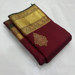 Load image into Gallery viewer, Classic Maroon Kanchipuram Handloom Silk Saree SS25621
