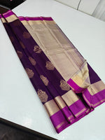 Load image into Gallery viewer, Classic Wine Red Elegance Kanchipuram Handloom Silk Saree SS27654
