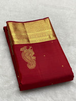 Load image into Gallery viewer, Classic Brick Red 2gm Zari Kanchipuram Handloom Silk Saree SS26501
