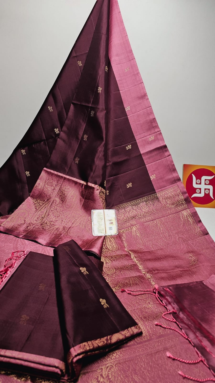 Classic Maroon & Pink Elegance Handloom Soft Silk Saree SS25772