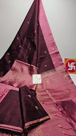 Load image into Gallery viewer, Classic Maroon &amp; Pink Elegance Handloom Soft Silk Saree SS25772
