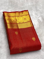 Load image into Gallery viewer, Classic Chilli Red 2gm Zari Elegance Kanchipuram Handloom Silk Saree SS27498
