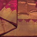 Load image into Gallery viewer, Classic Maroon 2gm Zari Temple Bridal Elegance Kanchipuram Handloom Silk Saree SS26580
