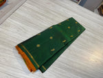 Load image into Gallery viewer, Classic Green &amp; Mustard 2gm Zari Kanchipuram Handloom Silk Saree SS26568
