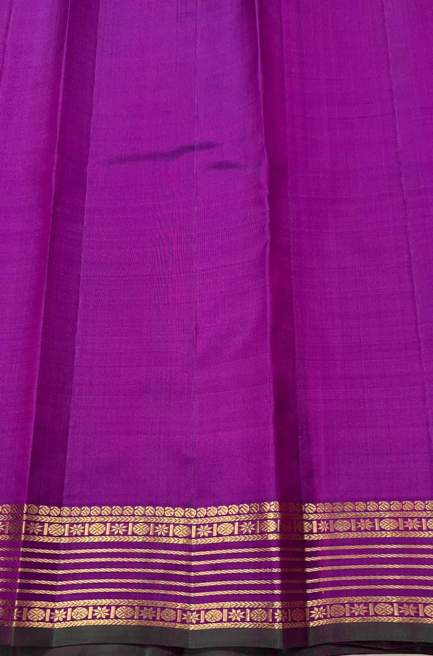 Pastel Pink & Onion Pink 2gm Zari Kanchipuram Handloom Silk Saree SS25576