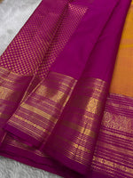 Load image into Gallery viewer, Classic Apricot Orange &amp; Pink Kanchipuram Handloom Silk Saree SS26089
