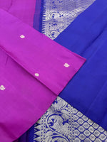 Load image into Gallery viewer, Classic Vadamalli &amp; Blue 1gm Zari Bridal Elegance Kanchipuram Handloom Silk Saree SS24760
